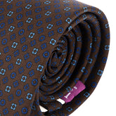 Brown Sable Bloom Macclesfield Silk Tie 7.5cm